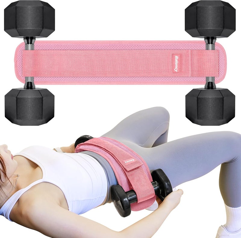 Balency Hip Thrust Belt, Hip Thrust Belt for Dumbbells Heavy, Booty Belt for Hip Thrust, Slip-Resistant Padding Hip Thrust Belt for Gym or Home Workouts, Hip Thrust Band for Dumbbell Kettlebell Plate - Image 1